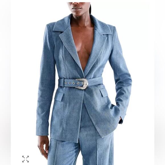 AS by DF DOMINGA Denim trousers & Blazer size Small/ 4 NEW - Picture 4 of 16